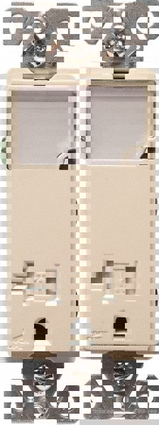 2 Pole, 125 VAC, 20 Amp, 1 Outlet, Flush Mounted, Self Grounding, Tamper Resistant Combination Outlet with Night Light